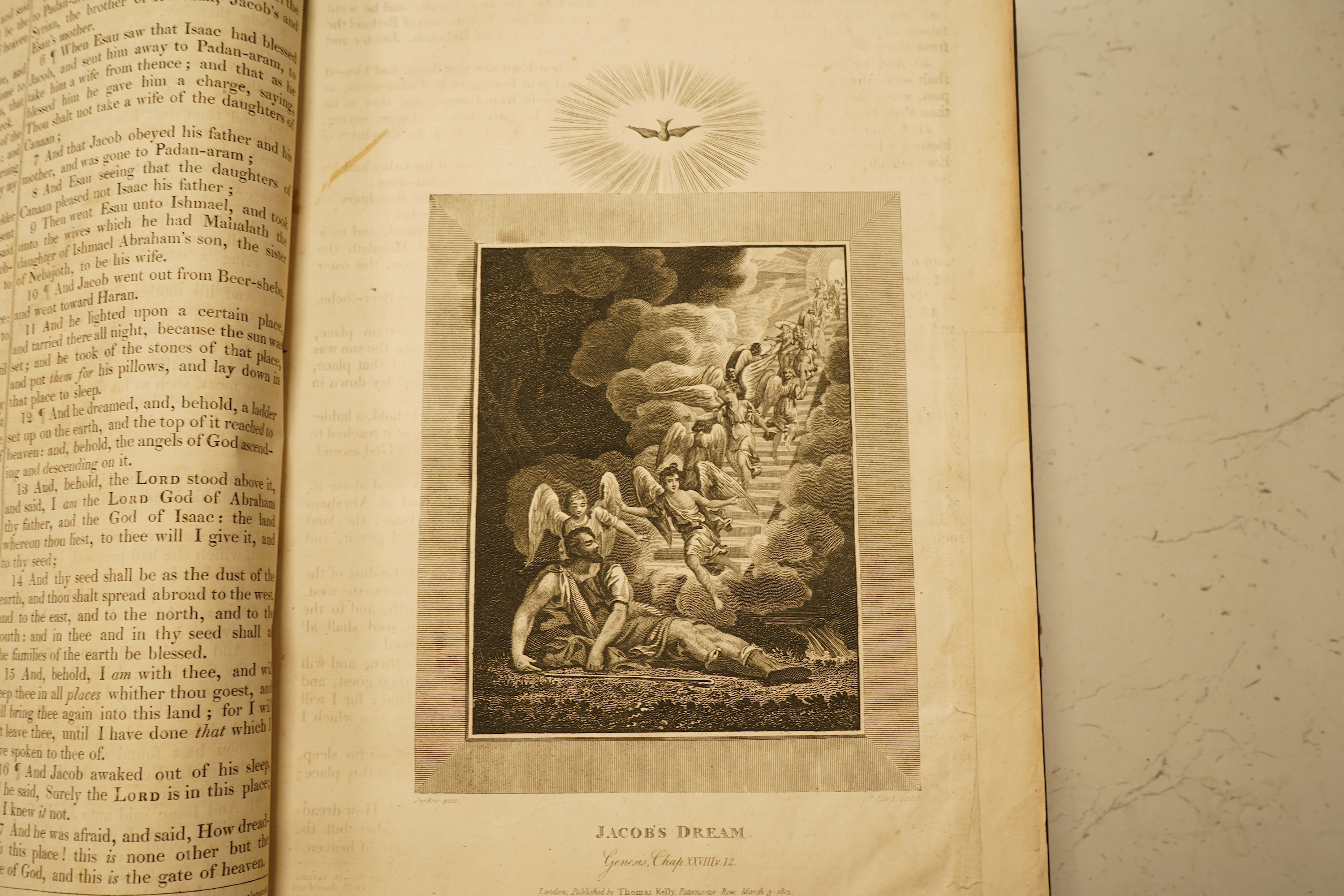 [Bible] The Evangelical Family Bible ... with the Apocrypha at large, illustrated and explained with valuable notes and annotations ... (edited) by the Rev. Joseph Knight ... 2 vols. general printed title, pictorial engr